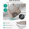 image:imageBAGSMART 2 in 1 Puffy Camera Sling Bag for Photographer Everyday Shoulder Crossbody Bag with Pockets Digital Camera Case for DSLRMirrorless Light BeigeBrown