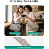 image:imageBAGSMART 2 in 1 Puffy Camera Sling Bag for Photographer Everyday Shoulder Crossbody Bag with Pockets Digital Camera Case for DSLRMirrorless Light BeigeBrown