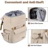 image:imageBAGSMART Camera Backpack DSLR Camera Bag Backpacks for Photographers Waterproof AntiTheft Photography Backpack with 15 Inch Laptop Compartment amp Tripod Holder Ivory WhiteFivory Whitedouble Buckle
