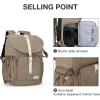 image:imageBAGSMART Camera Backpack DSLR Camera Bag Backpacks for Photographers Waterproof AntiTheft Photography Backpack with 15 Inch Laptop Compartment amp Tripod Holder Ivory WhiteDgreensingle Buckle