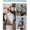 image:imageBAGSMART Camera Backpack DSLR SLR Small Camera Bags for Photographers Compatible for Sony Canon Nikon Shoulder Strap 2in1 Travel Backpack Fits 129 iPad GrayBeige