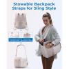 image:imageBAGSMART Camera Backpack DSLR SLR Small Camera Bags for Photographers Compatible for Sony Canon Nikon Shoulder Strap 2in1 Travel Backpack Fits 129 iPad GrayBeige