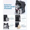 image:imageBAGSMART Camera Backpack DSLR SLR Small Camera Bags for Photographers Compatible for Sony Canon Nikon Shoulder Strap 2in1 Travel Backpack Fits 129 iPad GrayBlack