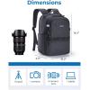 image:imageBAGSMART Camera Backpack DSLR SLR Small Camera Bags for Photographers Compatible for Sony Canon Nikon Shoulder Strap 2in1 Travel Backpack Fits 129 iPad GrayBlack
