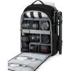 image:imageBAGSMART Camera Bag DSLR SLR Camera Backpack Fits up to 156 Laptop Camera Case for Photographers with Waterproof Rain Cover Tripod Holder BlackBlack