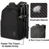 image:imageBAGSMART Camera Bag DSLR SLR Camera Backpack Fits up to 156 Laptop Camera Case for Photographers with Waterproof Rain Cover Tripod Holder BlackBlack