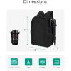 image:imageBAGSMART Camera Bag DSLR SLR Camera Backpack Fits up to 156 Laptop Camera Case for Photographers with Waterproof Rain Cover Tripod Holder BlackBlack