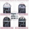 image:imageBAGSMART Camera Bag DSLR SLR Camera Backpack Fits up to 156 Laptop Camera Case for Photographers with Waterproof Rain Cover Tripod Holder BlackPink