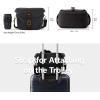image:imageBAGSMART Camera Bag SLR DSLR Canvas Crossbody Camera Case Compact Camera Shoulder Bag with Rain Cover for Women and Men Ivory White01Black