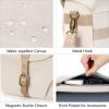 image:imageBAGSMART Camera Bag SLR DSLR Canvas Crossbody Camera Case Compact Camera Shoulder Bag with Rain Cover for Women and Men Ivory White02Ivory White