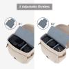 image:imageBAGSMART Camera Bag SLR DSLR Canvas Crossbody Camera Case Compact Camera Shoulder Bag with Rain Cover for Women and Men Ivory White02Ivory White