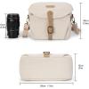 image:imageBAGSMART Camera Bag SLR DSLR Canvas Crossbody Camera Case Compact Camera Shoulder Bag with Rain Cover for Women and Men Ivory White02Ivory White