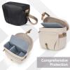 image:imageBAGSMART Camera Bag SLR DSLR Canvas Crossbody Camera Case Compact Camera Shoulder Bag with Rain Cover for Women and Men Ivory White02Ivory White
