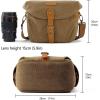 image:imageBAGSMART Camera Bag SLR DSLR Canvas Crossbody Camera Case Compact Camera Shoulder Bag with Rain Cover for Women and Men Ivory White02Kahki