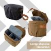 image:imageBAGSMART Camera Bag SLR DSLR Canvas Crossbody Camera Case Compact Camera Shoulder Bag with Rain Cover for Women and Men Ivory White02Kahki