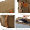 image:imageBAGSMART Camera Bag SLR DSLR Canvas Crossbody Camera Case Compact Camera Shoulder Bag with Rain Cover for Women and Men Ivory White02Kahki