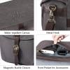 image:imageBAGSMART Camera Bag SLR DSLR Canvas Crossbody Camera Case Compact Camera Shoulder Bag with Rain Cover for Women and Men Ivory White03Gray