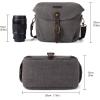 image:imageBAGSMART Camera Bag SLR DSLR Canvas Crossbody Camera Case Compact Camera Shoulder Bag with Rain Cover for Women and Men Ivory White03Gray