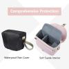image:imageBAGSMART Camera Bag SLR DSLR Canvas Crossbody Camera Case Compact Camera Shoulder Bag with Rain Cover for Women and Men Ivory White04Light Pink