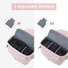 image:imageBAGSMART Camera Bag SLR DSLR Canvas Crossbody Camera Case Compact Camera Shoulder Bag with Rain Cover for Women and Men Ivory White04Light Pink
