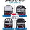 image:imageBAGSMART Camera Bag for DSLR Waterproof Camera Backpacks for Photographers Camera Case with Laptop Compartment156 BlackGrey