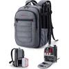 image:imageBAGSMART Camera Bag for DSLR Waterproof Camera Backpacks for Photographers Camera Case with Laptop Compartment156 BlackGrey