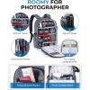image:imageBAGSMART Camera Bag for DSLR Waterproof Camera Backpacks for Photographers Camera Case with Laptop Compartment156 BlackGrey