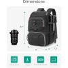 image:imageBAGSMART Camera Bag for Photographers Professional Camera Bag Fits up to 156 Laptop DSLRDronesTripod Camera Case with Rain Cover BlackLight Black