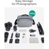 image:imageBAGSMART Camera Sling Bag Small Camera Bags for Photographers with Tripod Holder Waterproof DSLRSLRMirrorless Camera Bags Crossbody with Rain Cover Compatible with Canon Sony Nikon GrayGray