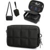 image:imageBAGSMART Digital Camera Case Protective Puffy Camera Case with 2 Carrying Ways Lightweight amp Waterproof Small Camera Bag for Canon PowerShot G7X Mark IIIIISony DSCW800DSCW830  BeigeBlack
