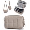 image:imageBAGSMART Digital Camera Case Protective Puffy Camera Case with 2 Carrying Ways Lightweight amp Waterproof Small Camera Bag for Canon PowerShot G7X Mark IIIIISony DSCW800DSCW830  BeigeCamel