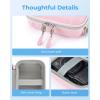 image:imageBAGSMART Digital Camera Case Protective amp Waterproof Small Camera Case with Shoulder Strap Lightweight Camera Sling Bag for Canon PowerShot ELPH 180190  Sony DSCW800DSCW830  PinkBaby Pink
