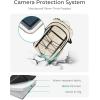 image:imageBAGSMART Professional Camera Backpack for DSLRs Protective Camera Bag with Tripod Holder Rain Cover amp 17 Laptop Compartment Drone Backpack BeigeBeige