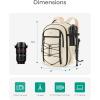 image:imageBAGSMART Professional Camera Backpack for DSLRs Protective Camera Bag with Tripod Holder Rain Cover amp 17 Laptop Compartment Drone Backpack BeigeBeige