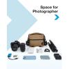 image:imageBAGSMART Small Camera Bag for Photographers Compact Camera Shoulder Bags for DSLRSLRMirrorless Cameras Waterproof Crossbody Camera Case with Tripod Holder Khaki