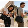 image:imageBAGSMART Small Camera Sling Bag for Photographers Compact Camera Shoulder Bags for DSLRSLRMirrorless Cameras Waterproof Crossbody Camera Case with Tripod Holder Grey01Black