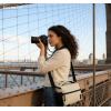 image:imageBAGSMART Small Camera Sling Bag for Photographers Compact Camera Shoulder Bags for DSLRSLRMirrorless Cameras Waterproof Crossbody Camera Case with Tripod Holder Grey03Ivory White