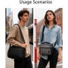 image:imageBAGSMART Small Camera Sling Bag for Photographers Compact Camera Shoulder Bags for DSLRSLRMirrorless Cameras Waterproof Crossbody Camera Case with Tripod Holder Grey01Black