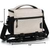 image:imageBAGSMART Small Camera Sling Bag for Photographers Compact Camera Shoulder Bags for DSLRSLRMirrorless Cameras Waterproof Crossbody Camera Case with Tripod Holder Grey03Ivory White