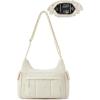 image:imageBAGSMART 2 in 1 Puffy Camera Sling Bag for Photographer Everyday Shoulder Crossbody Bag with Pockets Digital Camera Case for DSLRMirrorless Light BeigeLight Beige