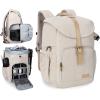 image:imageBAGSMART Camera Backpack DSLR Camera Bag Backpacks for Photographers Waterproof AntiTheft Photography Backpack with 15 Inch Laptop Compartment amp Tripod Holder Ivory WhiteAivory Whitesingle Buckle