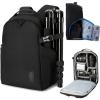 image:imageBAGSMART Camera Bag DSLR SLR Camera Backpack Fits up to 156 Laptop Camera Case for Photographers with Waterproof Rain Cover Tripod Holder BlackBlack