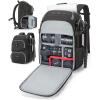 image:imageBAGSMART Camera Bag for Photographers Professional Camera Bag Fits up to 156 Laptop DSLRDronesTripod Camera Case with Rain Cover BlackLight Black