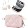 image:imageBAGSMART Digital Camera Case Protective Puffy Camera Case with 2 Carrying Ways Lightweight amp Waterproof Small Camera Bag for Canon PowerShot G7X Mark IIIIISony DSCW800DSCW830  BeigePink
