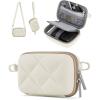 image:imageBAGSMART Digital Camera Case Protective Puffy Camera Case with 2 Carrying Ways Lightweight amp Waterproof Small Camera Bag for Canon PowerShot G7X Mark IIIIISony DSCW800DSCW830  BeigeBeige