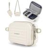 image:imageBAGSMART Digital Camera Case Protective amp Waterproof Small Camera Case with Shoulder Strap Lightweight Camera Sling Bag for Canon PowerShot ELPH 180190  Sony DSCW800DSCW830  PinkBeige