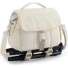 image:imageBAGSMART Small Camera Bag DSLR Camera Case for Camera Lens amp Accessories UltraLight Compact Crossbody Camcorder Bags with Rain CoverTripod Straps CamelBeige