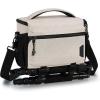 image:imageBAGSMART Small Camera Sling Bag for Photographers Compact Camera Shoulder Bags for DSLRSLRMirrorless Cameras Waterproof Crossbody Camera Case with Tripod Holder Grey03Ivory White