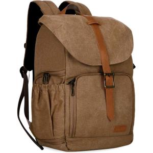 image:imageBAGSMART Camera Backpack DSLR Camera Bag Backpacks for Photographers Waterproof AntiTheft Photography Backpack with 15 Inch Laptop Compartment amp Tripod Holder Ivory WhiteCkhakisingle Buckle