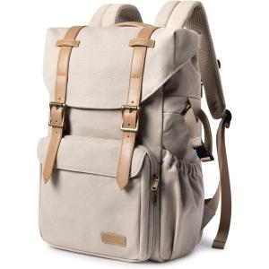 image:imageBAGSMART Camera Backpack DSLR Camera Bag Backpacks for Photographers Waterproof AntiTheft Photography Backpack with 15 Inch Laptop Compartment amp Tripod Holder Ivory WhiteFivory Whitedouble Buckle